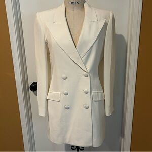 Elegant Ivory Double-Breasted Dress/Blazer